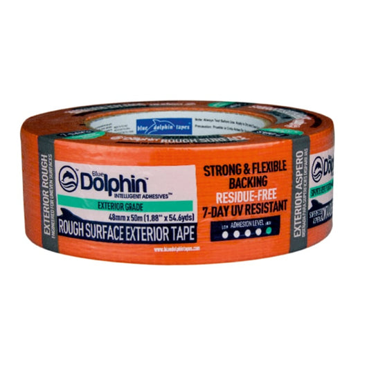 Blue Dolphin Rough Surface Exterior Cloth Tape Orange 48mm X 50m