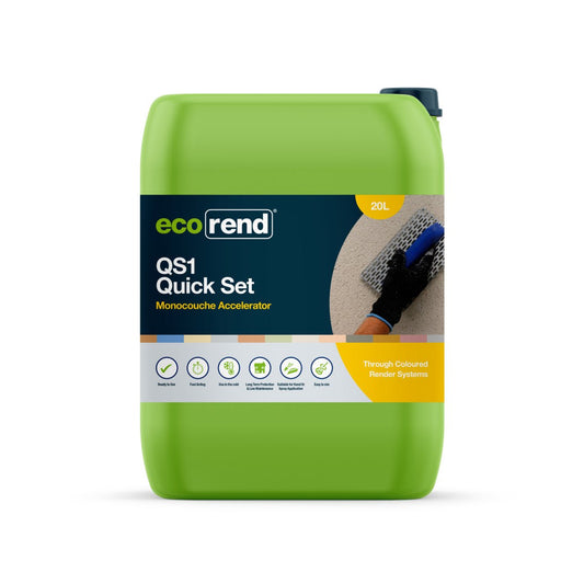 Ecorend QS1 Quick Set Monocouche Accelerator - 20ltr - RSO - Render & Drylining Supplies