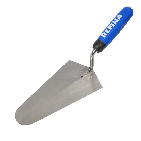 Heavy Duty Stainless Steel Tapered Shape Bucket Trowel - Square End, Rounded Edges - RSO - Render & Drylining Supplies