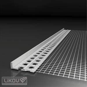 LC-L 6mm Stop Bead with Mesh - 2 mtr - RSO - Render & Drylining Supplies